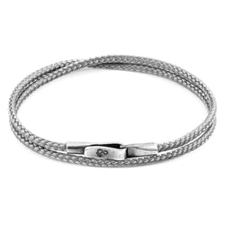 Classic Grey Liverpool Silver and Rope Bracelet - Tayroc