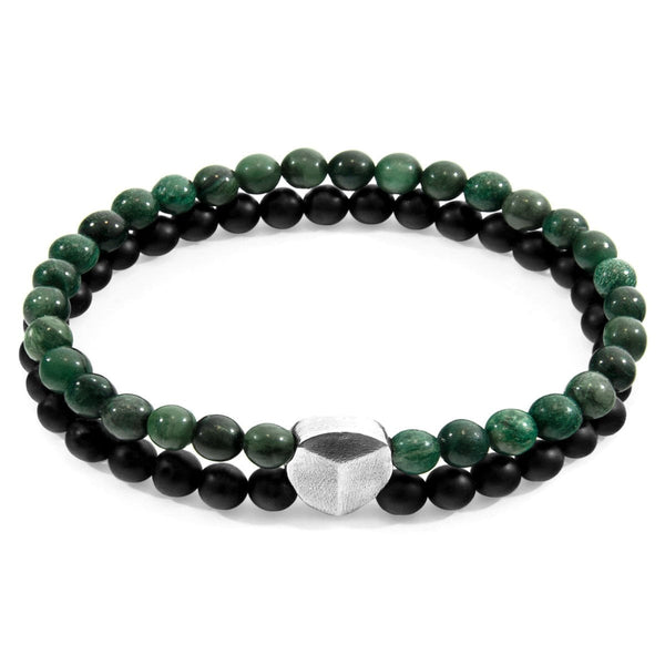 Green Jade Iguazu Silver and Stone Bracelet - Tayroc