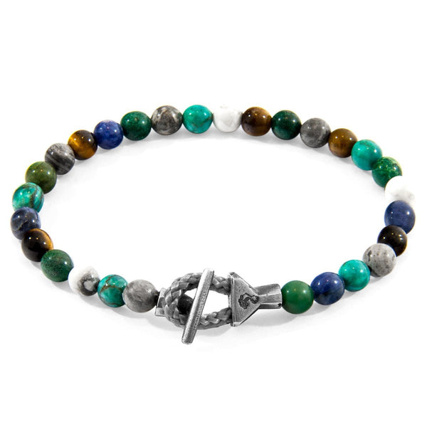Multicoloured Multi-Gem Mantaro Silver and Stone Bracelet - Tayroc