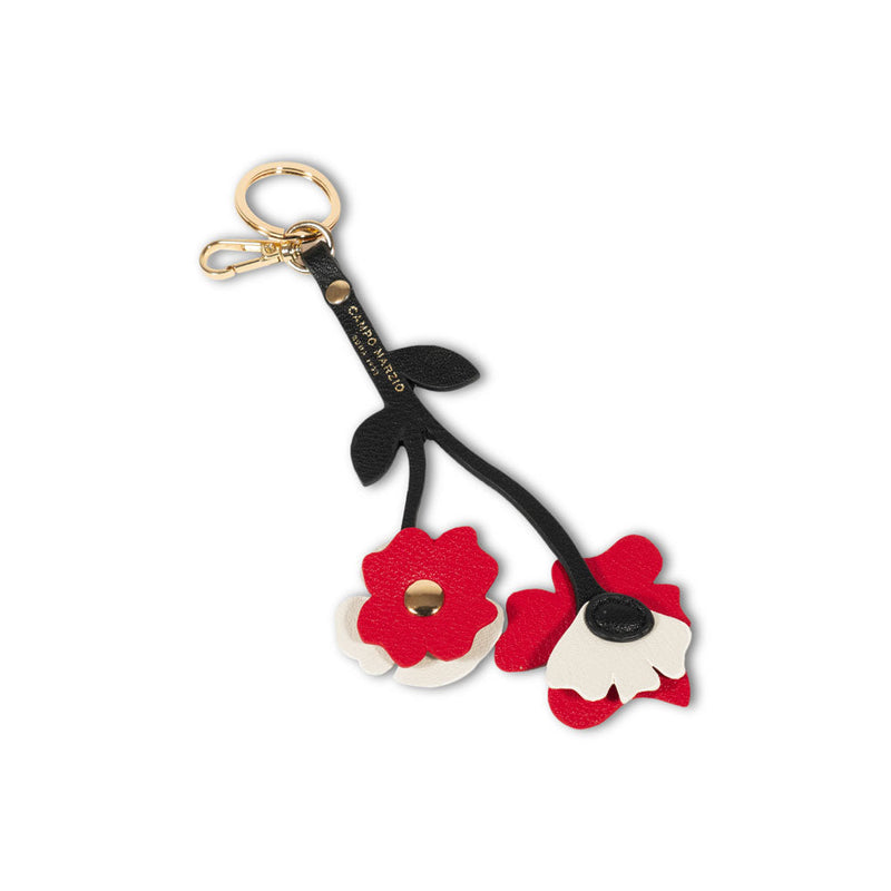 Campo Marzio Keyring Flowers - Cherry Red