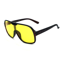 'Suckerpunch' Sunglasses Crystal Brown With Yellow Lens - Tayroc