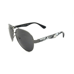 'Caine' Metal Frame Aviator Sunglasses With Grey Camouflage Temples - Tayroc