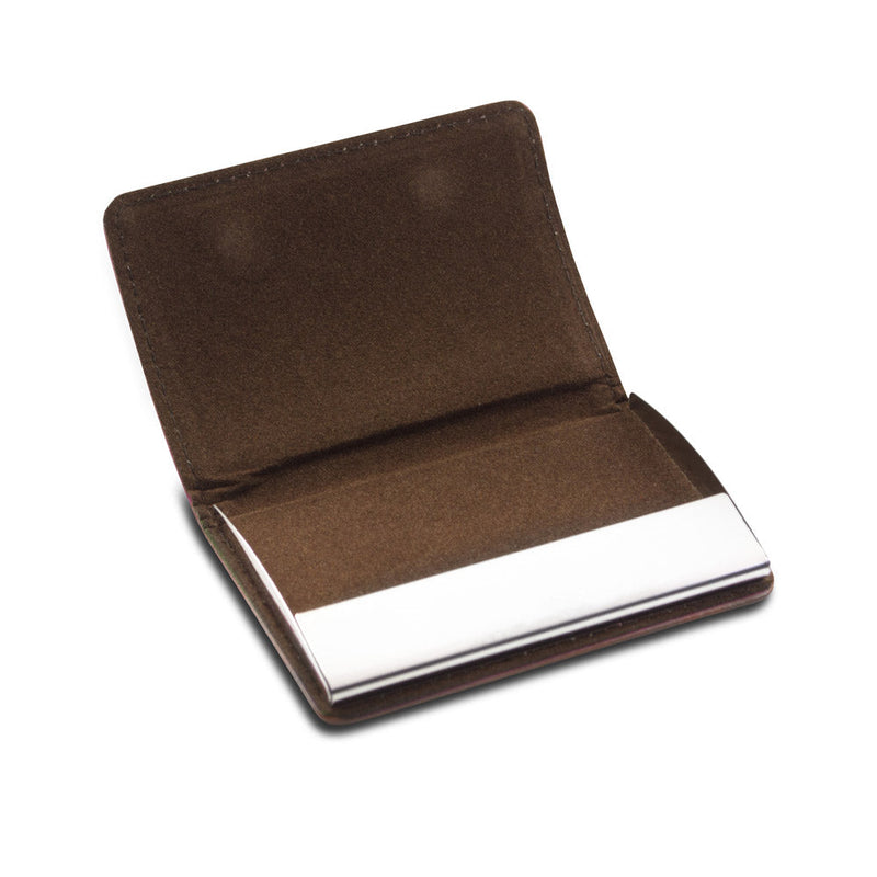 Campo Marzio Business Card Holder with Magnet - Brown