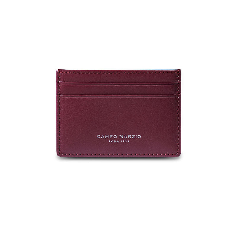 Campo Marzio Amadeo Credit Card Holder - Currant Red