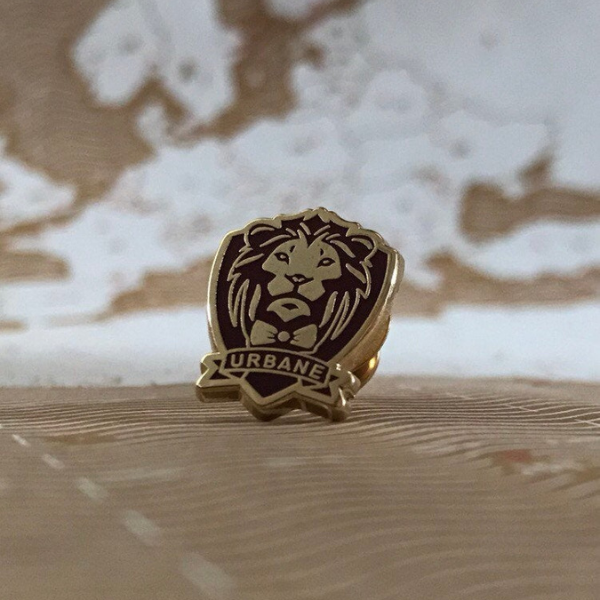 Lion Lapel Pin (Red and Gold)