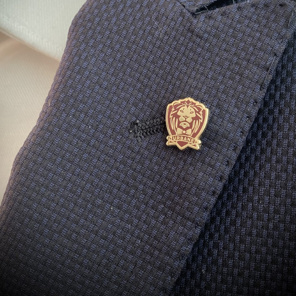 Lion Lapel Pin (Red and Gold)