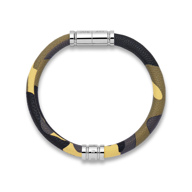 Camo Leather Bracelet - One Size - Tayroc