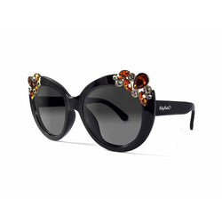 Ruby Rocks Ladies 'Dubai' Gem Detail Sunglasses In Black
