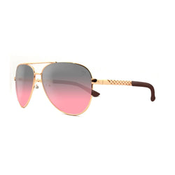 Ruby Rocks Metal 'Dominica' Aviator With Embossed Temple in Gold
